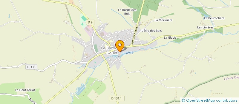 localisation de l'entreprise ASSOCIATION DES AMIS DE L'ECO-MUSEE DU GRAND MOULIN DE LA BAZOCHE GOUET à LA BAZOCHE-GOUET