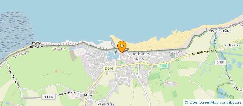 localisation de l'entreprise ASSOCIATION DES AMIS DE L'EGLISE DE LETANVILLE  GRANDCAMP-MAISY