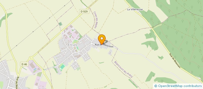 localisation de l'entreprise ASSOCIATION DES AMIS DE L'EGLISE SAINT-NICOLAS  ERCUIS