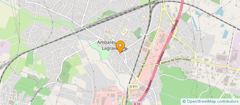 localisation de l'entreprise ASSOCIATION DES AMIS DE L'EGLISE SAINT PIERRE D'AMBARES  AMBARES-ET-LAGRAVE