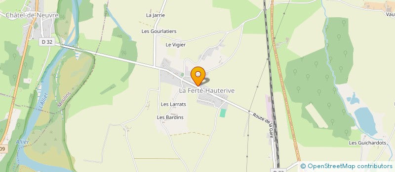 localisation de l'entreprise ASSOCIATION DES AMIS DE L'EGLISE SAINT PIERRE DE LA FERTE-HAUTERIVE à LA FERTE-HAUTERIVE