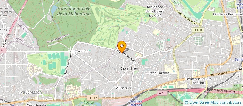localisation de l'entreprise ASSOCIATION DES AMIS DE L'ERMITAGE à GARCHES