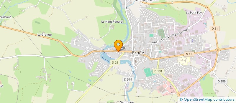 localisation de l'entreprise ASSOCIATION DES AMIS DE L ORGUE D ERNEE  ERNEE