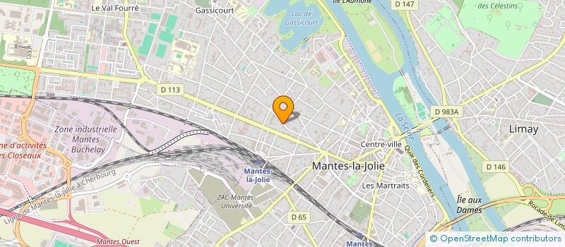 localisation de l'entreprise ASSOCIATION DES AMIS DE L'UNIVERSITE POPULAIRE DU MANTOIS  MANTES-LA-JOLIE