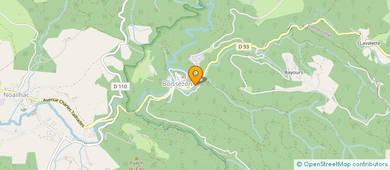 localisation de l'entreprise ASSOCIATION DES AMIS DE L'USINE DU RIVAILLOU  BOISSEZON