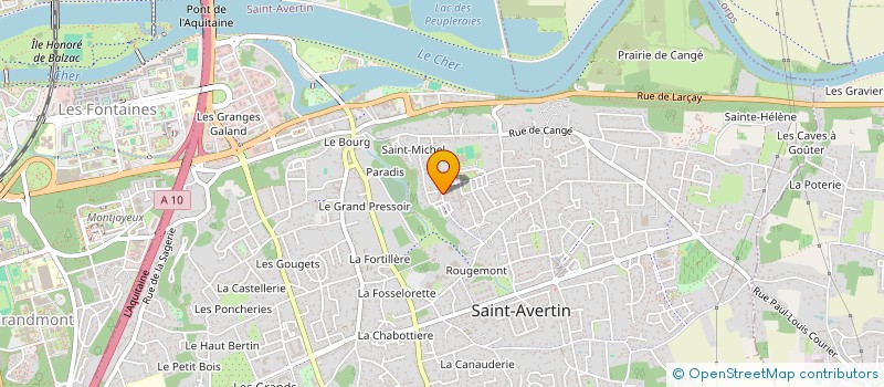 localisation de l'entreprise ASSOCIATION DES AMIS DE LA BIBLIOTHEQUE,CENTRE DOCUMENTAIRE DE L'ECOLE HENRI ADAM  SAINT-AVERTIN