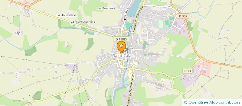 localisation de l'entreprise ASSOCIATION DES AMIS DE LA BIBLIOTHEQUE ET DU MUSEE DE SAINT-CALAIS  SAINT-CALAIS