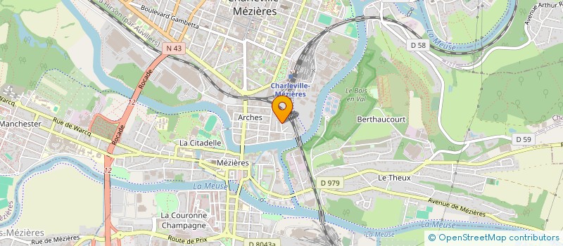 localisation de l'entreprise ASSOCIATION DES AMIS DE LA BIBLIOTHEQUE FRANCAISE ARTHUR RIMBAUD DE MANGALIA  CHARLEVILLE-MEZIERES