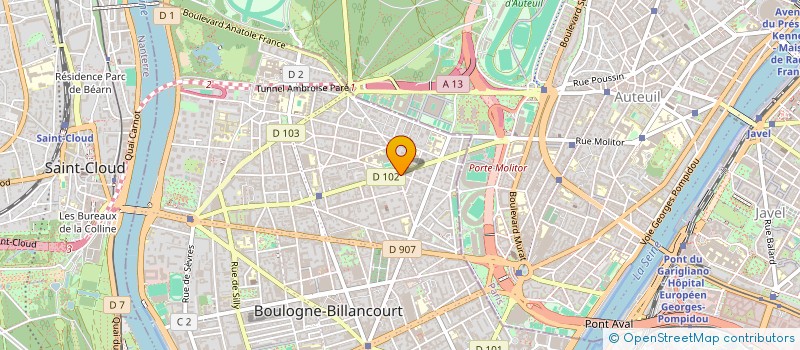 localisation de l'entreprise ASSOCIATION DES AMIS DE LA BIBLIOTHEQUE MARMOTTAN à BOULOGNE-BILLANCOURT