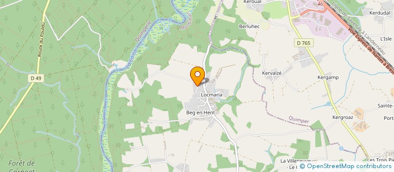 localisation de l'entreprise ASSOCIATION DES AMIS DE LA CHAPELLE DE LOCMARIA  GUIDEL