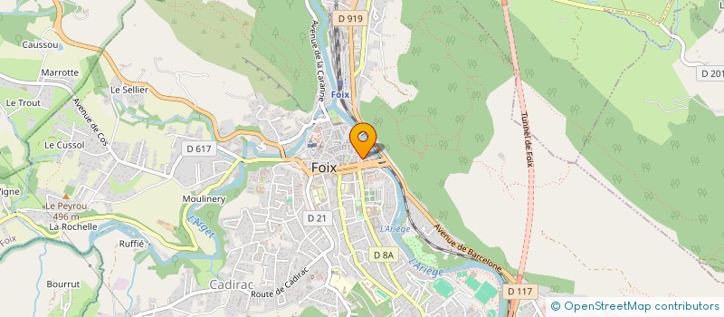 localisation de l'entreprise ASSOCIATION DES AMIS DE LA CONSERVATION ET DE LA RESTAURATION DE LA CHAPELLE NOTRE DAME DE MONTGAUZY à FOIX