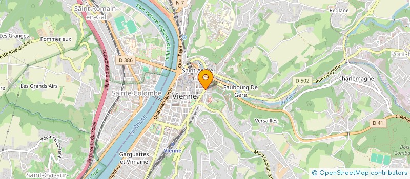 localisation de l'entreprise ASSOCIATION DES AMIS DE LA GALERIE MINUS  VIENNE