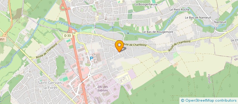localisation de l'entreprise ASSOCIATION DES AMIS DE LA MAISON D'ACCUEIL DE JOUR LA CHRYSALIDE LE PAPILLON à VINEUIL