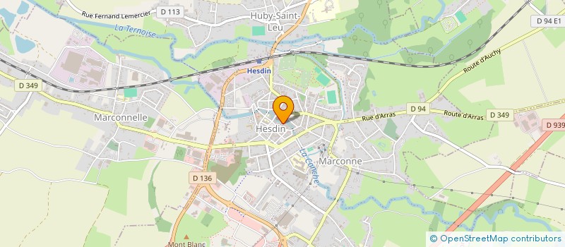 localisation de l'entreprise ASSOCIATION DES AMIS DE LA MAISON DE L'ABBE PREVOST  HESDIN