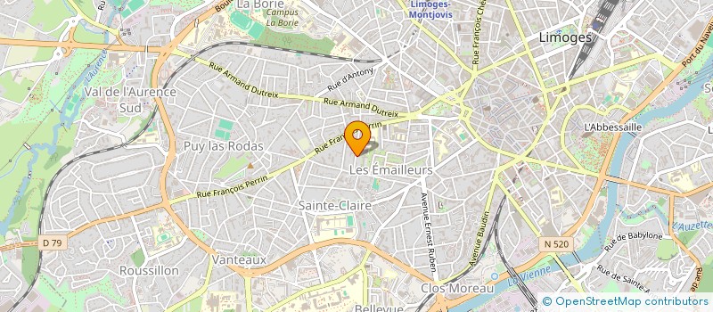 localisation de l'entreprise ASSOCIATION DES AMIS DE LA REVUE L'HOTE à LIMOGES