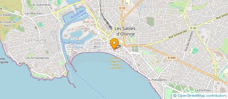 localisation de l'entreprise ASSOCIATION DES AMIS DE LA VILLA TERTRAIS-CHAILLEY  LES SABLES D'OLONNE