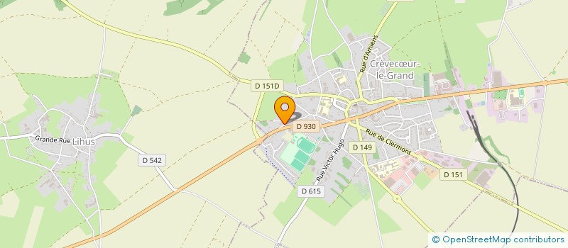 localisation de l'entreprise ASSOCIATION DES AMIS DE LOURDES DE CREVECOEUR LE GRAND  CREVECUR-LE-GRAND