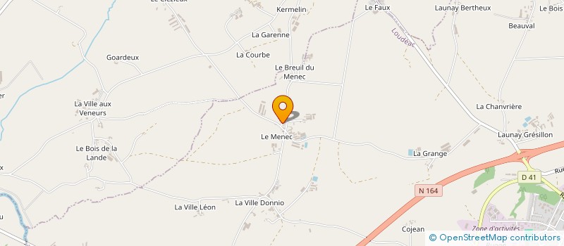 localisation de l'entreprise ASSOCIATION DES AMIS DE MENEC à LOUDEAC