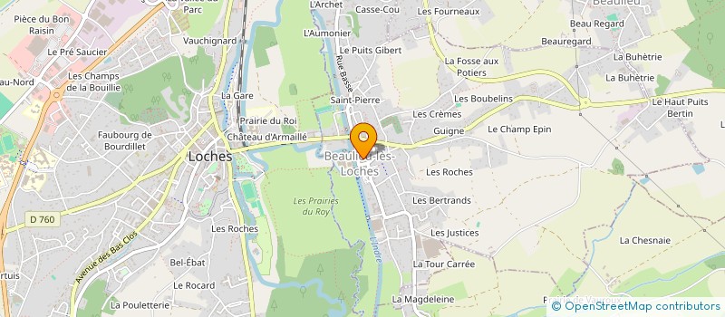 localisation de l'entreprise ASSOCIATION DES AMIS DE SAINT LAURENT à BEAULIEU-LES-LOCHES