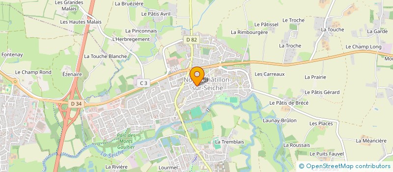 localisation de l'entreprise ASSOCIATION DES AMIS DE SAINT LEONARD DES RIVES DE LA SEICHE  NOYAL-CHATILLON-SUR-SEICHE