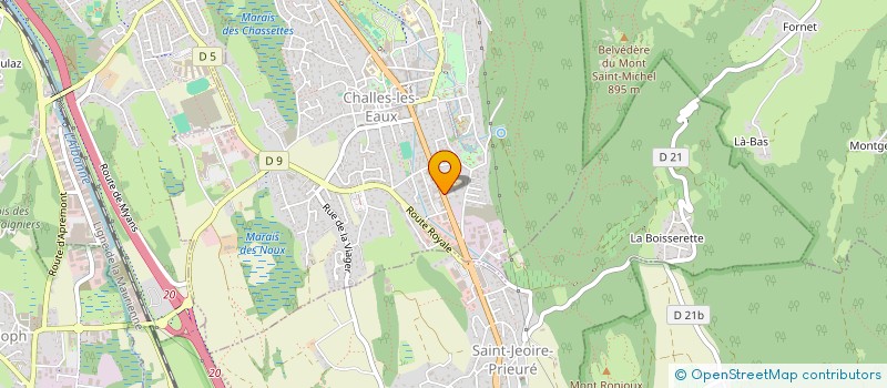 localisation de l'entreprise ASSOCIATION DES AMIS DES ANIMAUX  CHALLES-LES-EAUX