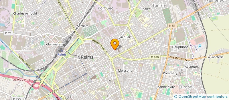 localisation de l'entreprise ASSOCIATION DES AMIS DES CONCERTS SPIRITUELS DE L'EGLISE REFORMEE DE REIMS  REIMS