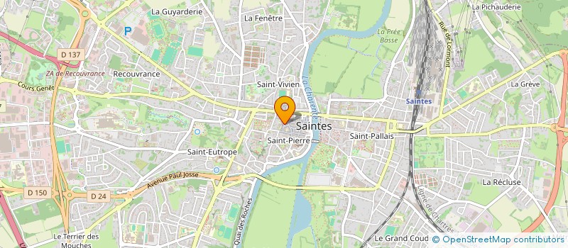 localisation de l'entreprise ASSOCIATION DES AMIS DES MUSEES DE SAINTES  SAINTES