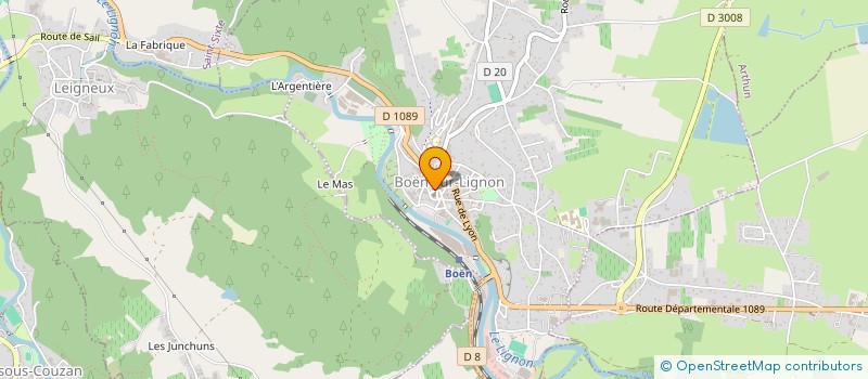 localisation de l'entreprise ASSOCIATION DES AMIS DES ORGUES DU SECTEUR PASTORAL DE BOEN  BOEN-SUR-LIGNON