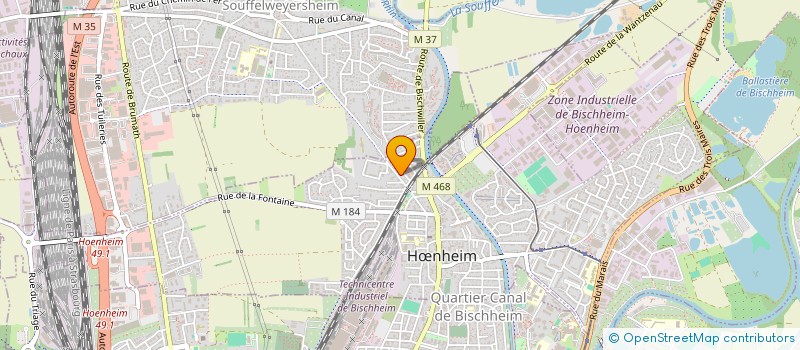 localisation de l'entreprise ASSOCIATION DES AMIS DES SCOUTS DE HOENHEIM  HNHEIM