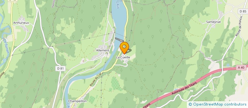 localisation de l'entreprise ASSOCIATION DES AMIS DU CHATEAU DE LA CUEILLE  PONCIN