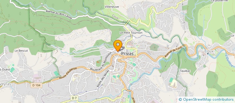 localisation de l'entreprise ASSOCIATION DES AMIS DU CONSERVATOIRE DE PRIVAS à PRIVAS