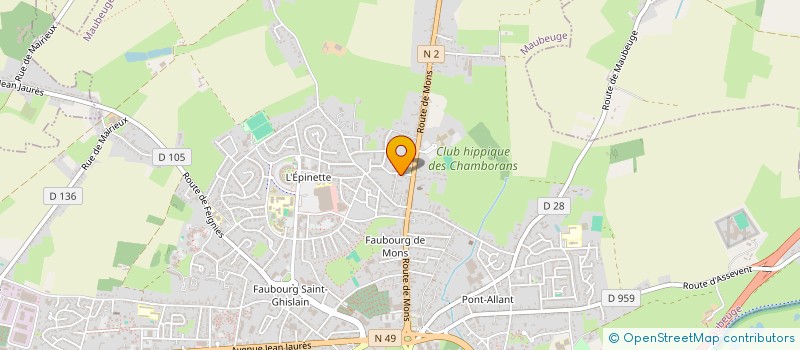 localisation de l'entreprise ASSOCIATION DES AMIS DU FAUBOURG DE MONS ET DE SES ENVIRONS  MAUBEUGE