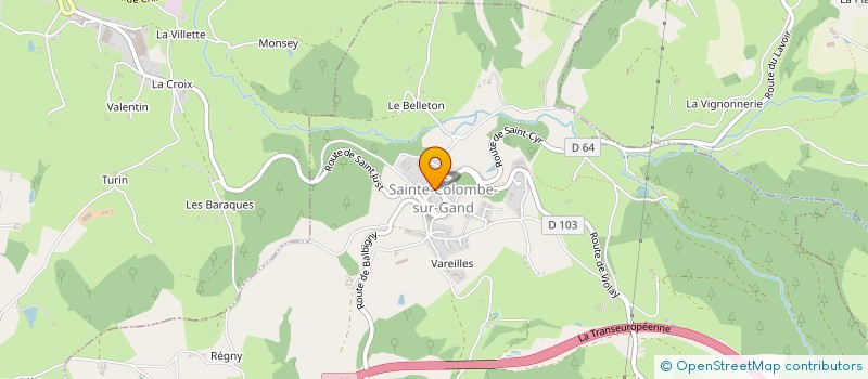 localisation de l'entreprise ASSOCIATION DES AMIS DU GAND ET DU BERNAND POUR LA PECHE ET LA PROTECTION DU MILIEU AQUATIQUE  SAINTE-COLOMBE-SUR-GAND