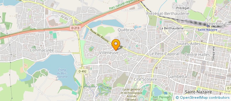 localisation de l'entreprise ASSOCIATION DES AMIS DU GRAND-PRE (A.A.G.P.)  SAINT-NAZAIRE