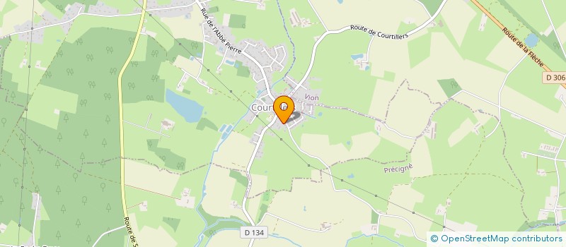 localisation de l'entreprise ASSOCIATION DES AMIS DU MANOIR DE SOURCHES ET DE SES JARDINS  PRECIGNE