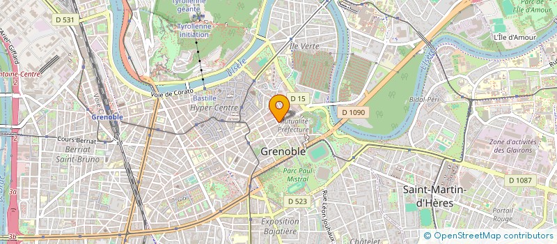 localisation de l'entreprise ASSOCIATION DES AMIS DU MUSEE DE LA RESISTANCE ET DE LA DEPORTATION DE L'ISERE - MAISON DES DROITS DE L'HOMME  GRENOBLE