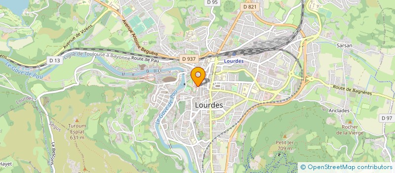 localisation de l'entreprise ASSOCIATION DES AMIS DU MUSEE PYRENEEN  LOURDES
