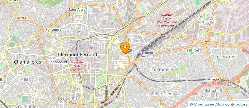 localisation de l'entreprise ASSOCIATION DES AMIS DU PATRIMOINE DU LYCEE JEANNE D'ARC  CLERMONT-FERRAND