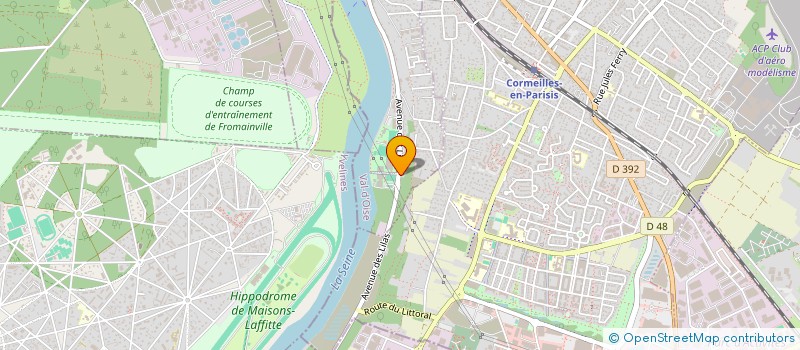 localisation de l'entreprise ASSOCIATION DES AMIS DU RAIM DU PARISIS  LA FRETTE-SUR-SEINE