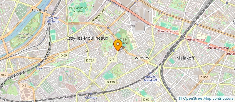 localisation de l'entreprise ASSOCIATION DES AMIS DU ROSIER ROUGE à VANVES