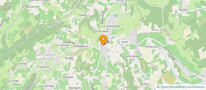 localisation de l'entreprise ASSOCIATION DES AMIS DU VIEUX VILLAGE D'OINGT  VAL D'OINGT