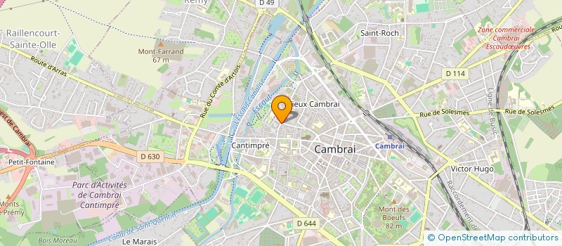 localisation de l'entreprise ASSOCIATION DES AMIS, ET DES SYMPATHISANTS DES RETRAITES CGT DE CAMBRAI ET ENVIRONS  CAMBRAI
