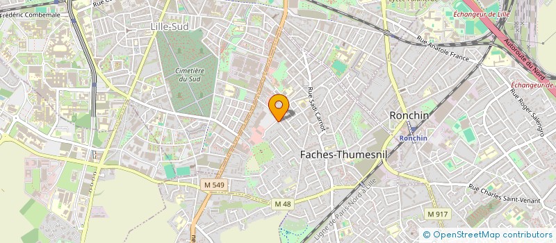 localisation de l'entreprise ASSOCIATION DES AMIS ROCKERS NORDISTES  FACHES-THUMESNIL