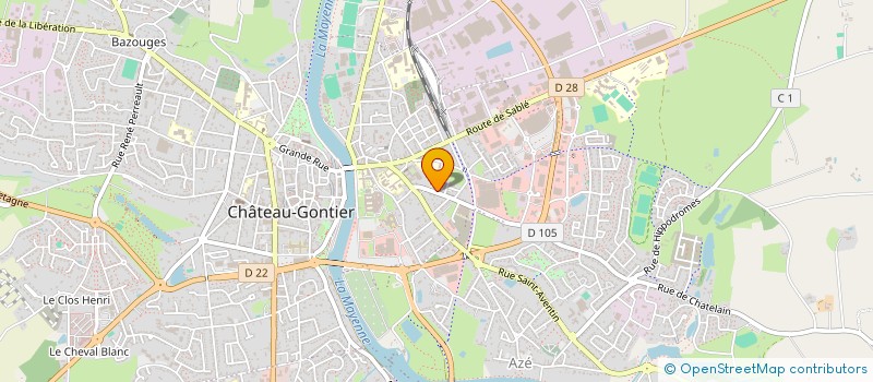 localisation de l'entreprise ASSOCIATION DES AMITIES SOCIALES-ILIADE HABITAT JEUNES  CHATEAU-GONTIER-SUR-MAYENNE