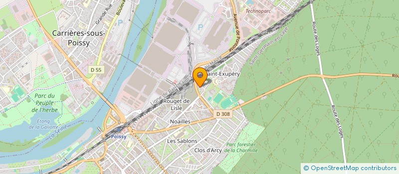 localisation de l'entreprise ASSOCIATION DES ANCIENNES LIONNES INDOMPTABLES DU CAMEROUN  POISSY