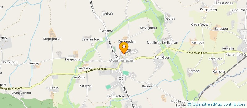 localisation de l'entreprise ASSOCIATION DES ANCIENS COMBATTANTS DE QUEMENEVEN  QUEMENEVEN