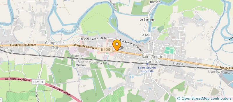 localisation de l'entreprise ASSOCIATION DES ANCIENS COMBATTANTS ET MILITAIRES ET VICTIMES DE GUERRE DE SAINT SEURIN SUR L'ISLE  SAINT-SEURIN-SUR-L'ISLE