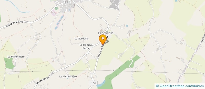 localisation de l'entreprise ASSOCIATION DES ANCIENS COMBATTANTS ET MOBILISES DE PRECORBIN  SAINT-JEAN-D'ELLE