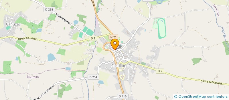 localisation de l'entreprise ASSOCIATION DES ANCIENS COMBATTANTS ET VICTIMES DE GUERRE 1914-1918  CASTILLONNES