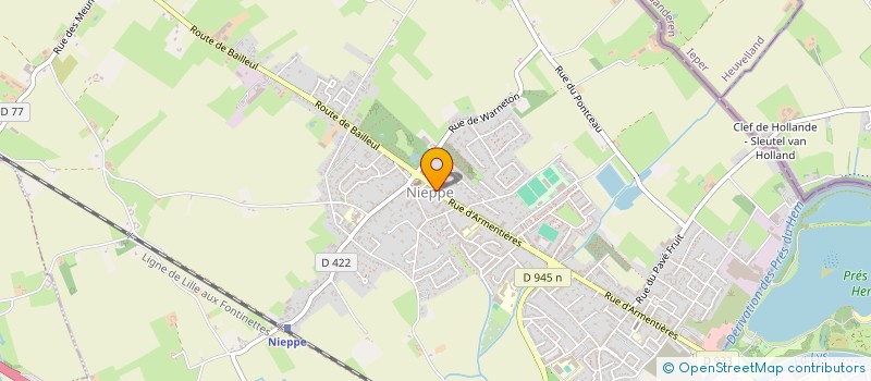 localisation de l'entreprise ASSOCIATION DES ANCIENS COMBATTANTS PRISONNIERS DE GUERRE - C.A.T.M. ET T.O.E. - VEUVES D'ADHERENTS - NIEPPE  NIEPPE